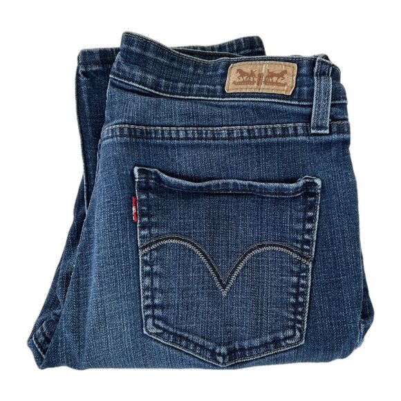 🔥🔥Levi's Mid Rise Straight Leg Jeans Women's 8 Medium Dark Wash W29 L32 - Picture 8 of 10